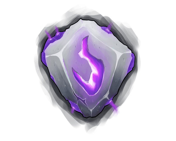 An epic purple flame rune