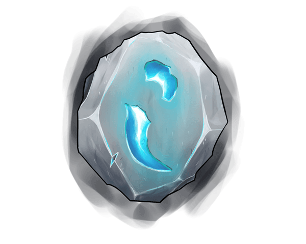 A rare cyan comet rune